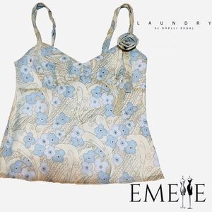 LAUNDRY by Shelli Segal Floral Chiffon Blouse Sm